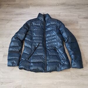 Andrew Marc Jacket Womens 650 Fill Feather Down Puffer Coat Turquoise Large